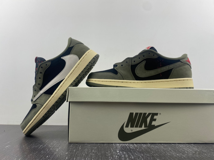 TB TRAVIS SCOTT X AIR JORDAN 1 LOW OG SP 'BLACK OLIVE' DM7866-002