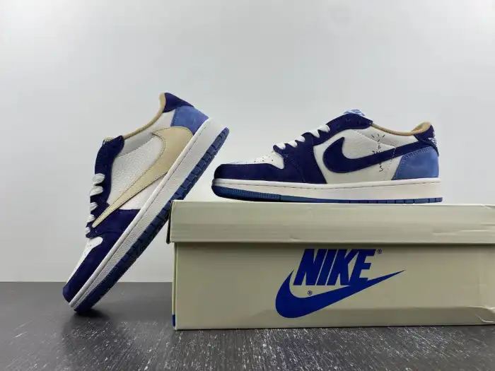 Cheap TRAVIS SCOTT X AIR JORDAN 1 CUSTOM DM7866-808