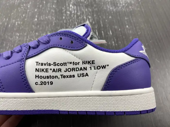 Bmlin Shoes OFF-WHITE X TRAVIS SCOTT X AIR JORDAN 1 CUSTOM DM7890-386