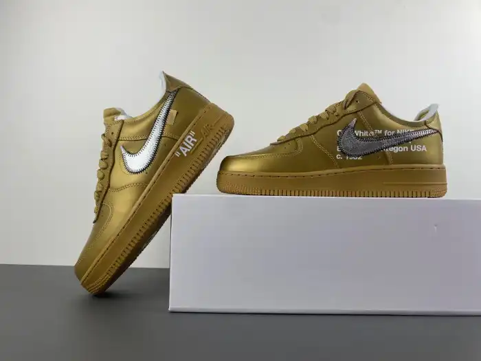 Cheap LY Nike Air Force 1 Low Off-White Gold AO4297-800