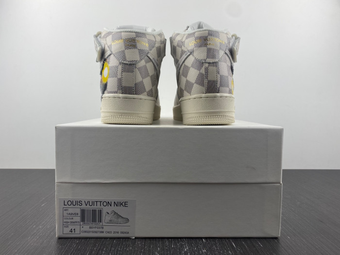 TB Louis Vuitton Nike Air Force 1 Mid By Virgil Abloh Graffiti