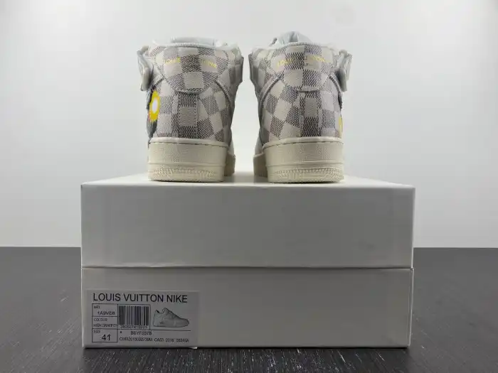 MaikeSneakers Louis Vuitton Nike Air Force 1 Mid By Virgil Abloh Graffiti