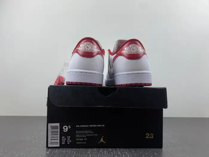 Bmlin Shoes Jordan 1 Retro Low White Varsity Red 705329-101