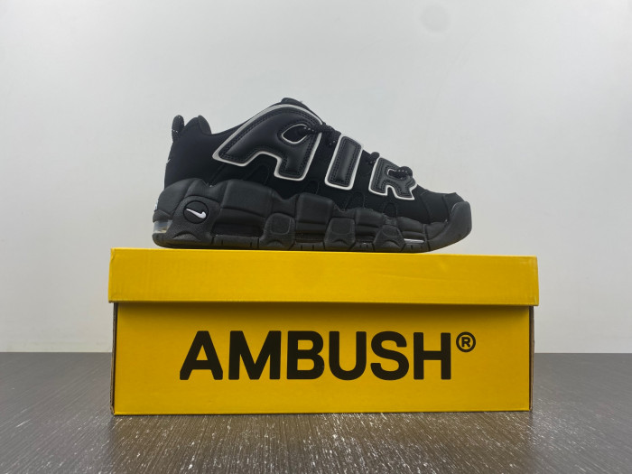 TB AMBUSH x Nike Air More Uptempo Low Black White FB1299-001