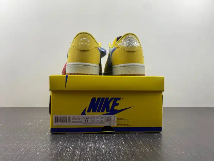 Cheap Travis Scott x Air Jordan 1 Low OG Canary DZ4137-700