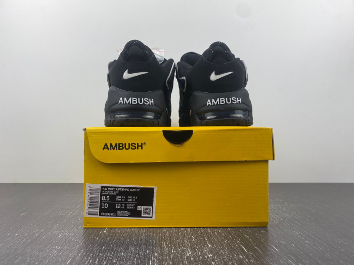 TB AMBUSH x Nike Air More Uptempo Low Black White FB1299-001