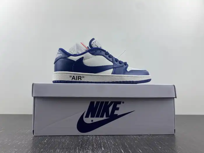 Rep OFF-WHITE X TRAVIS SCOTT X AIR JORDAN 1 CUSTOM DM7890-101