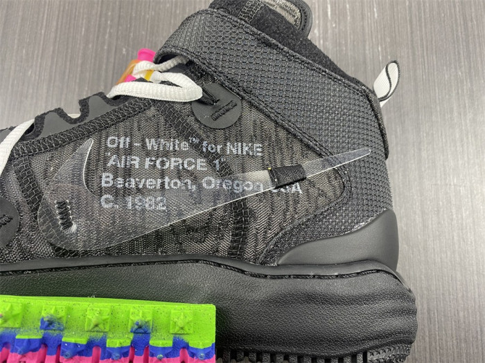 TB Off-White x Nike Air Force 1 Mid Black DO6290-001