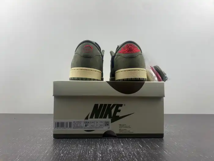 Cheap TRAVIS SCOTT X AIR JORDAN 1 LOW OG SP 'BLACK OLIVE' DM7866-002