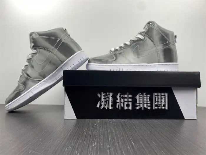 Rep Husky Nike Dunk High CLOT Metallic Silver DH4444-900