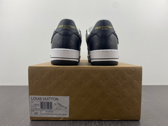 TB Louis Vuitton Nike Air Force 1 Low Black