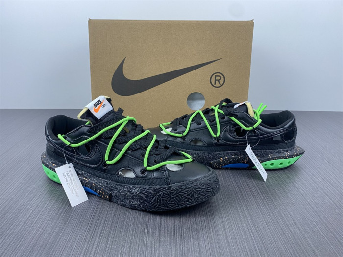 KICKWHO Off-White x Nike Blazer Low "Black   Green" DH7863-001