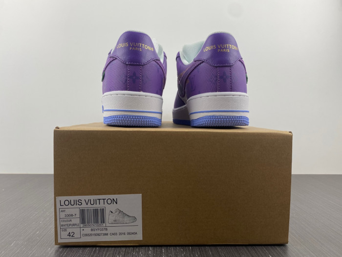 TB Louis Vuitton Nike Air Force 1 Low Purple