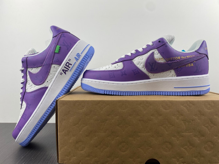 TB Louis Vuitton Nike Air Force 1 Low Purple