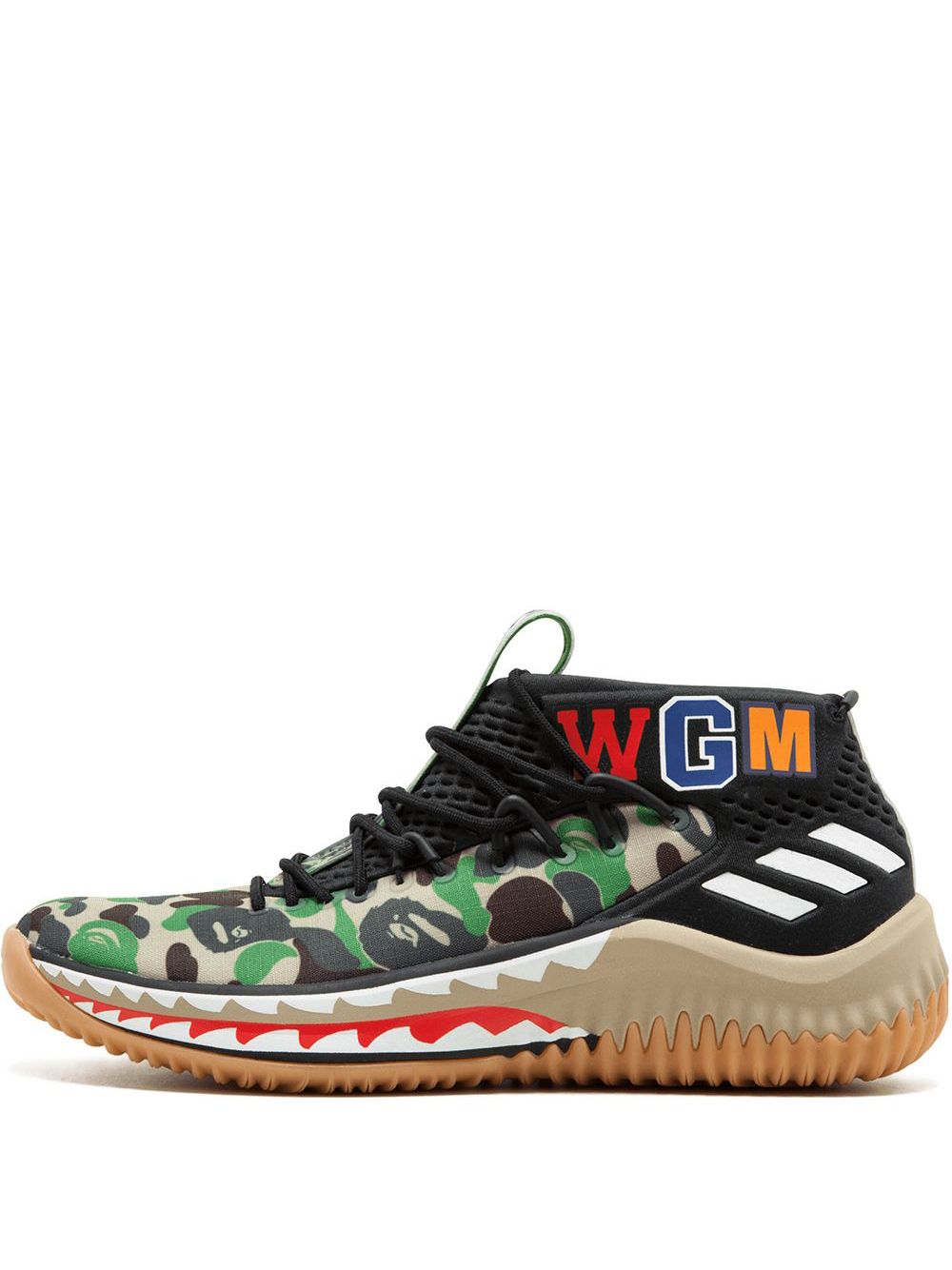 TB adidas x BAPE Dame4 "Green Shark ABC Camo" sneakers 