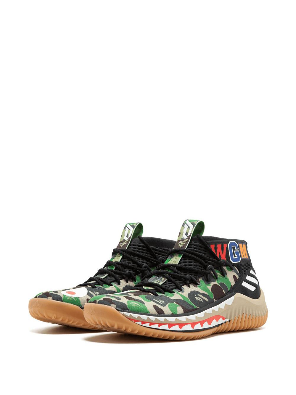 TB adidas x BAPE Dame4 "Green Shark ABC Camo" sneakers 