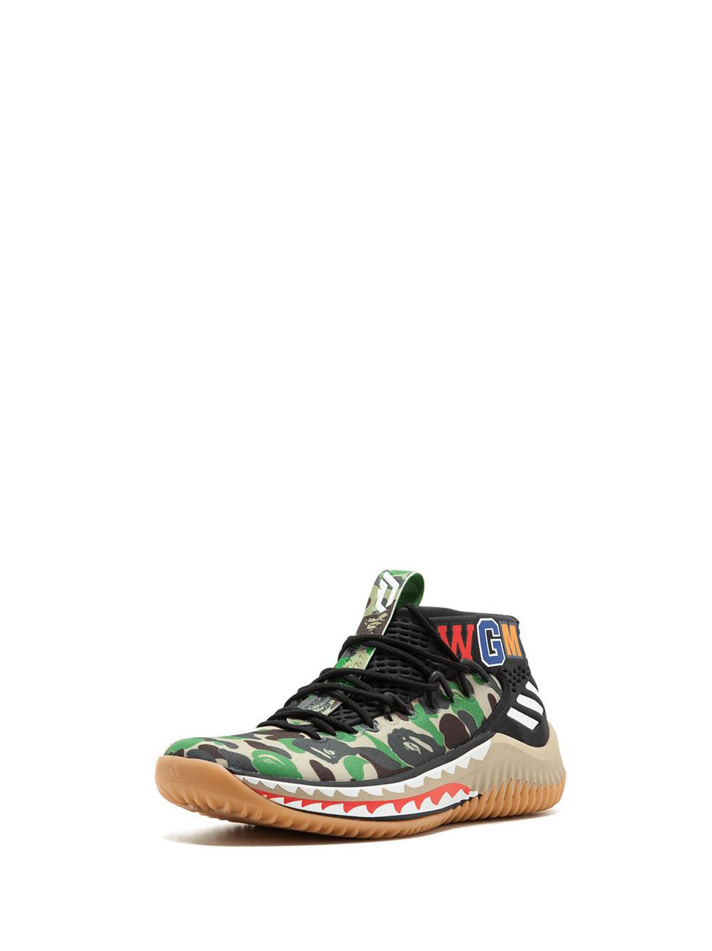 TB adidas x BAPE Dame4 "Green Shark ABC Camo" sneakers 