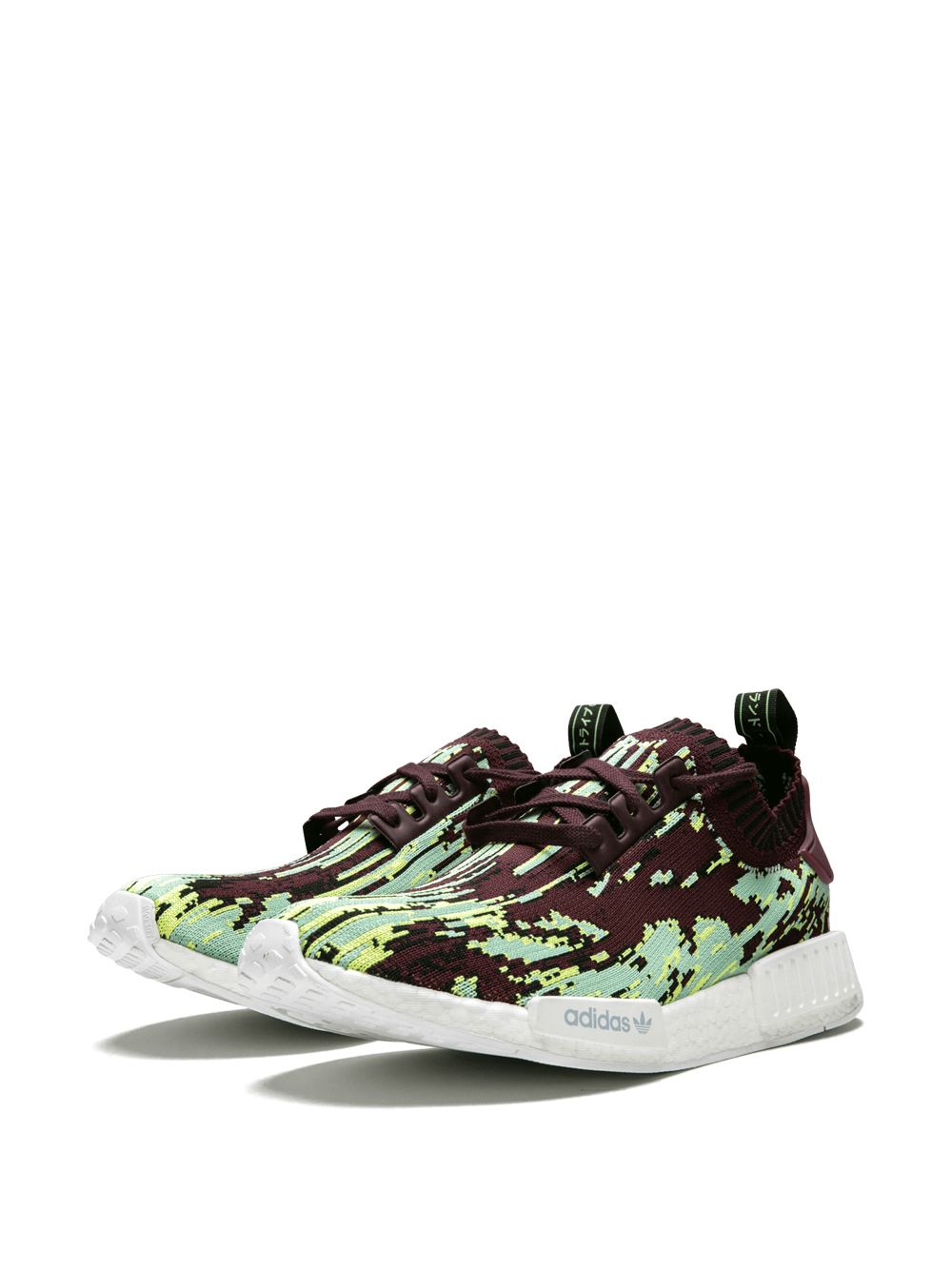 TB adidas x Sneakersnstuff NMD R1 Primeknit Datamosh 2.0 "Maroon" sneakers 