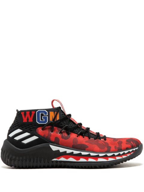 TB adidas x BAPE Dame4 "Red Shark ABC Camo" sneakers 