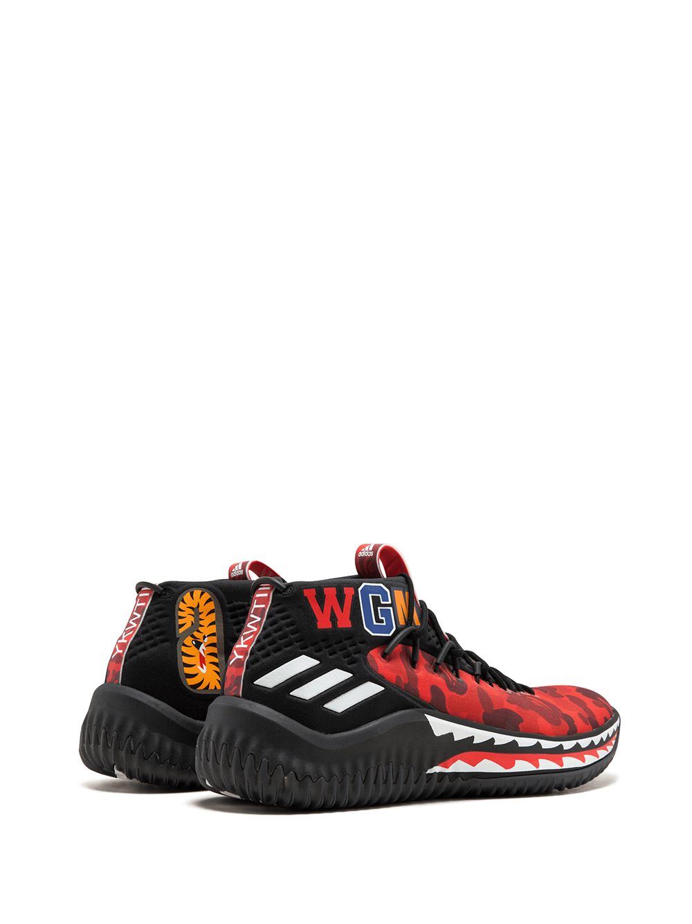 TB adidas x BAPE Dame4 "Red Shark ABC Camo" sneakers 