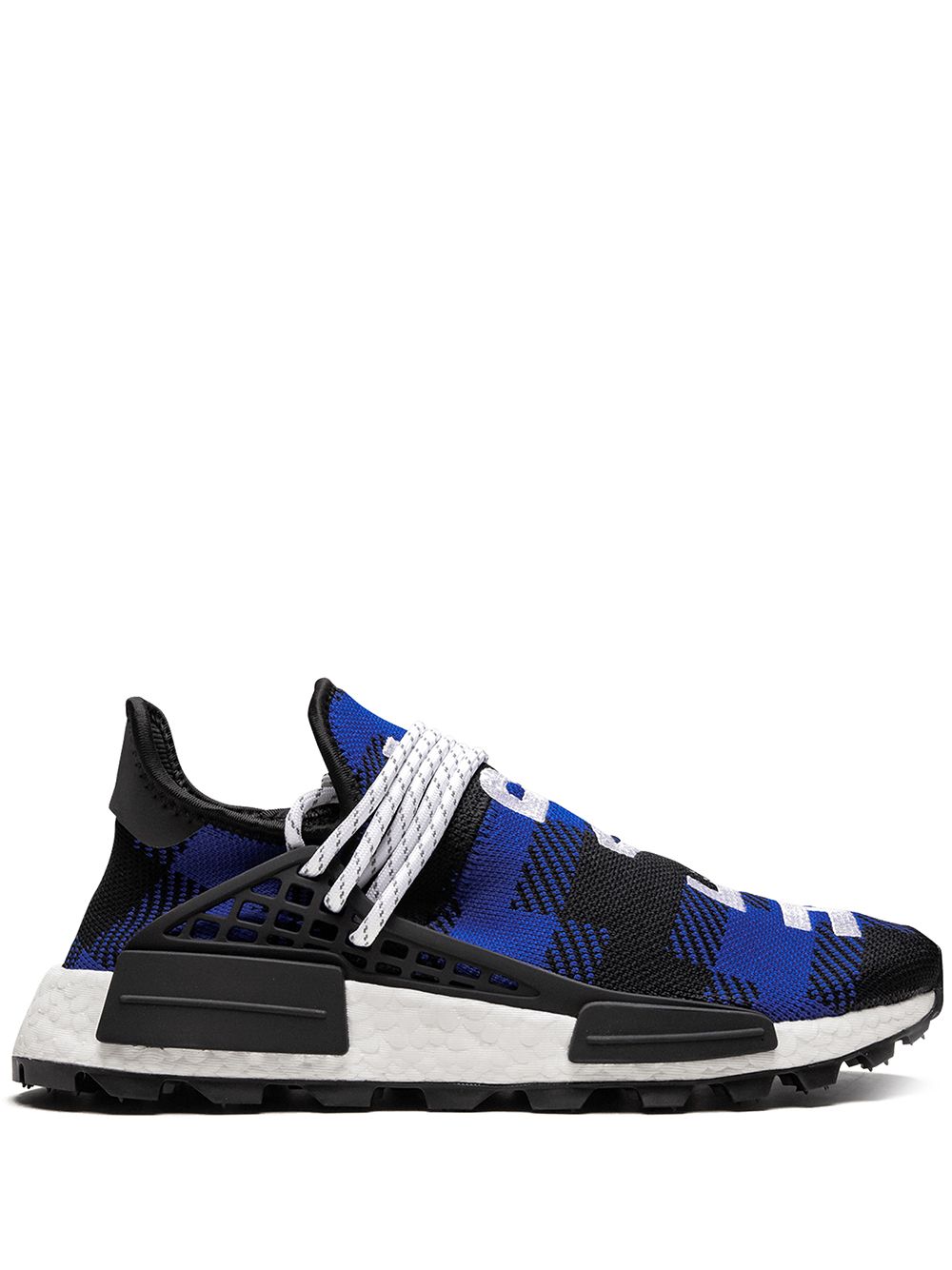 KICKWHO adidas x BBC x Pharrell NMD Hu "Plaid Pack - Blue" sneakers 