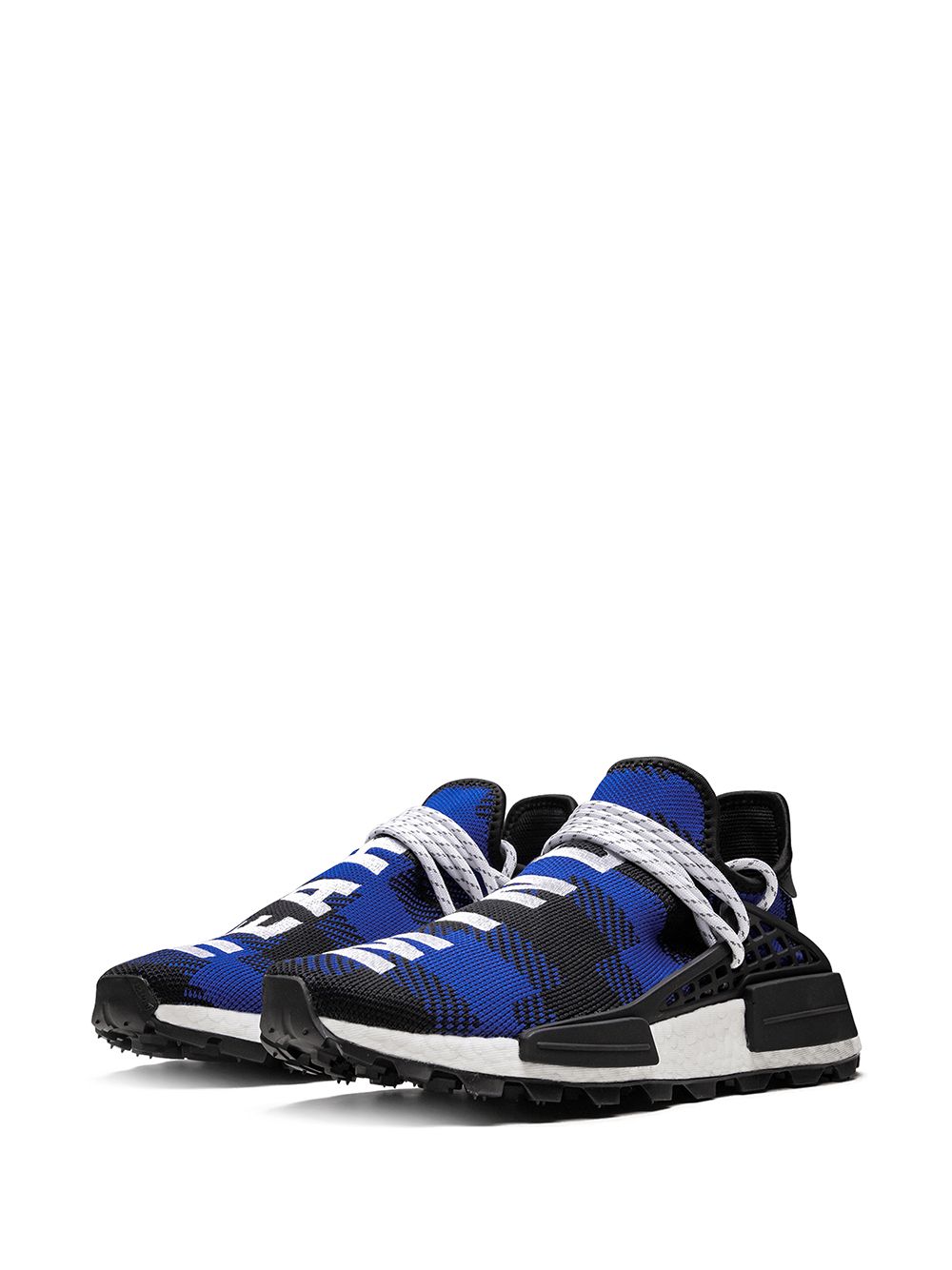 KICKWHO adidas x BBC x Pharrell NMD Hu "Plaid Pack - Blue" sneakers 