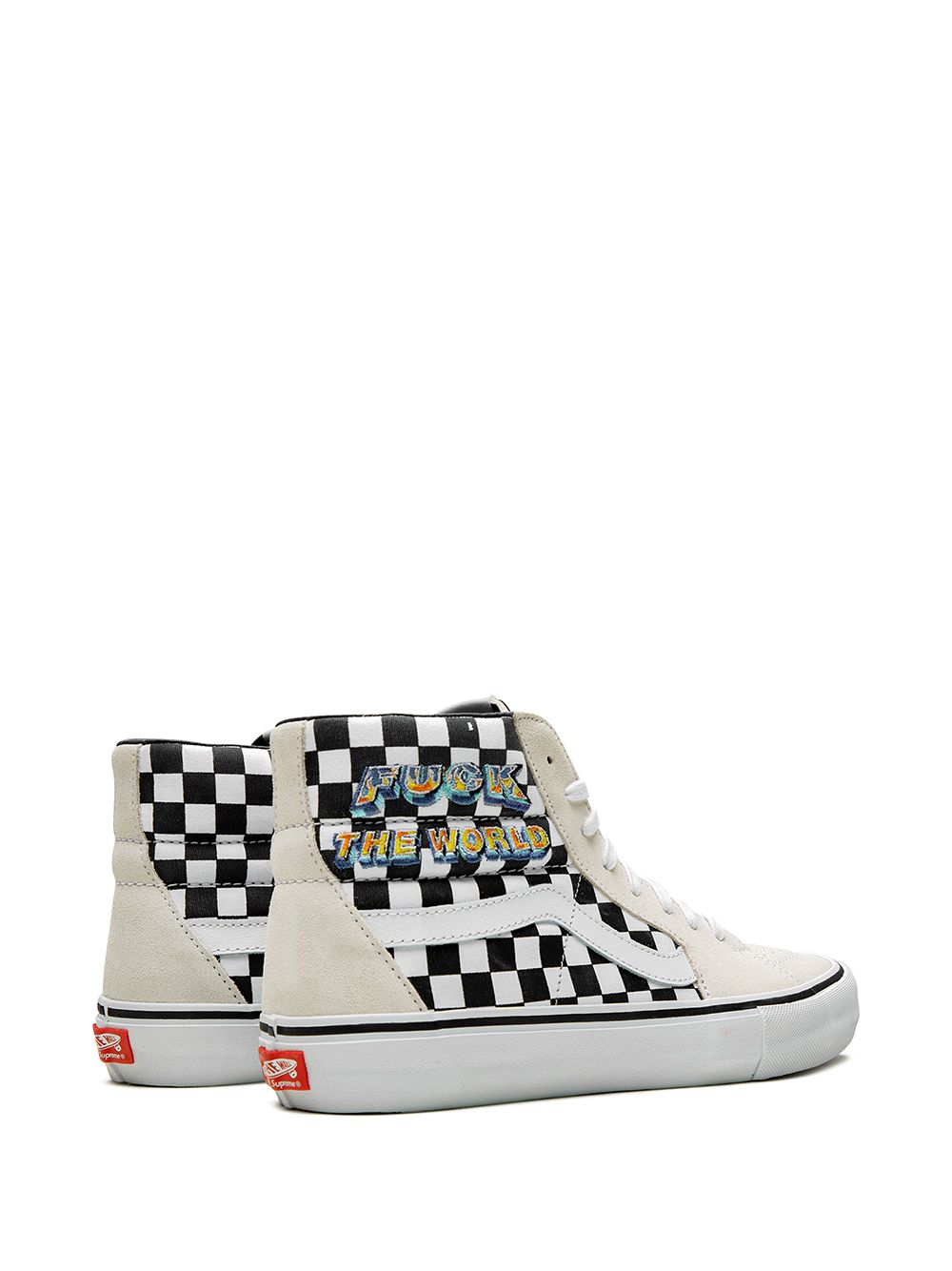 TB Vans x Supreme Sk8-Hi Pro "F*ck The World - Checkerboard" sneakers 