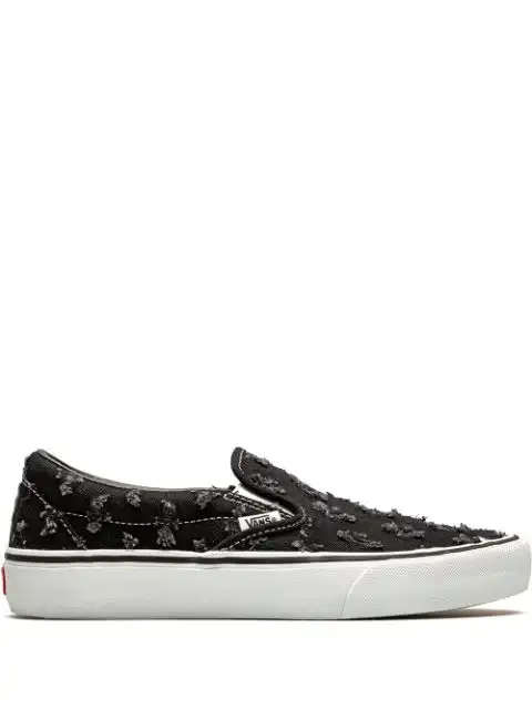 LY Vans x Supreme Slip-On Pro "Black Hole Punch Denim" sneakers 