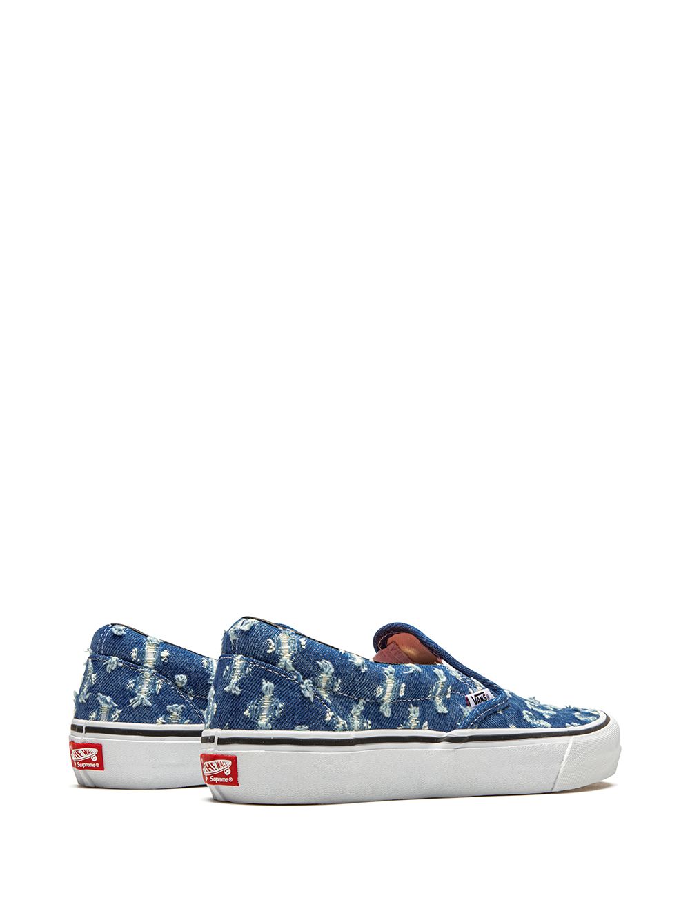 TB Vans x Supreme Slip-On Pro "Blue Hole Punch Denim" sneakers 