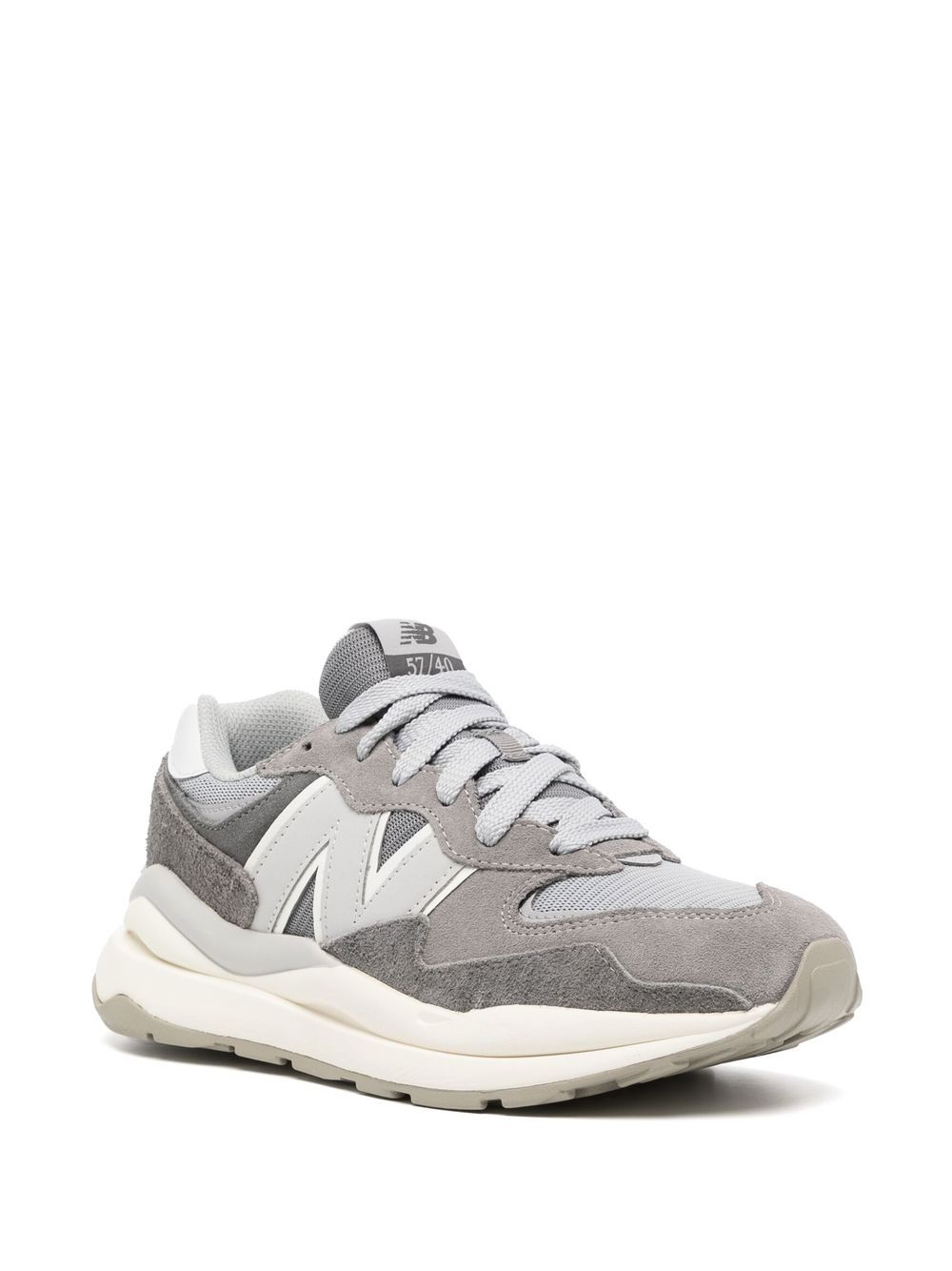 KICKWHO New Balance logo-patch panelled sneakers 