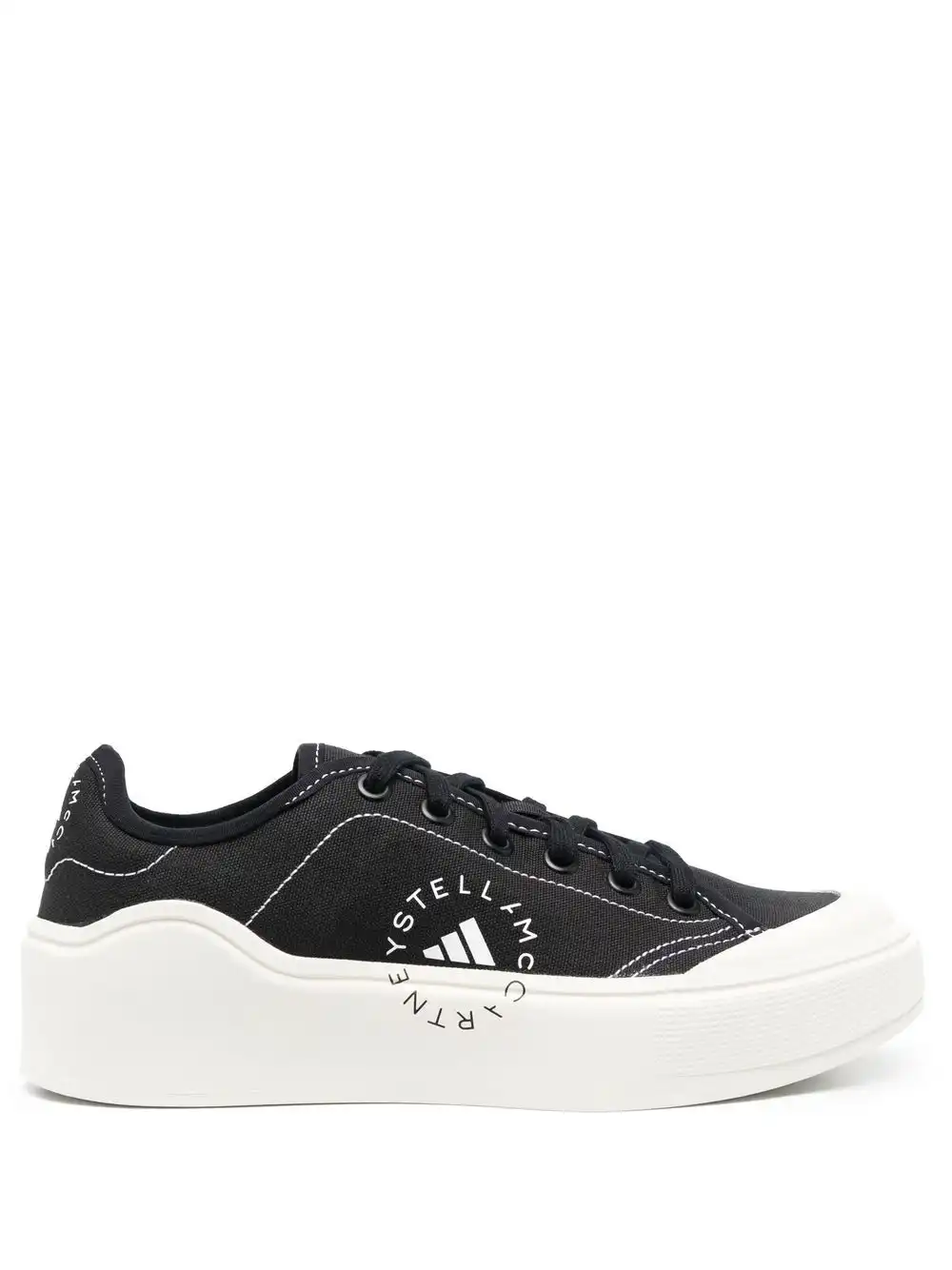 Affordable adidas by Stella McCartney logo print lace-up sneakers 