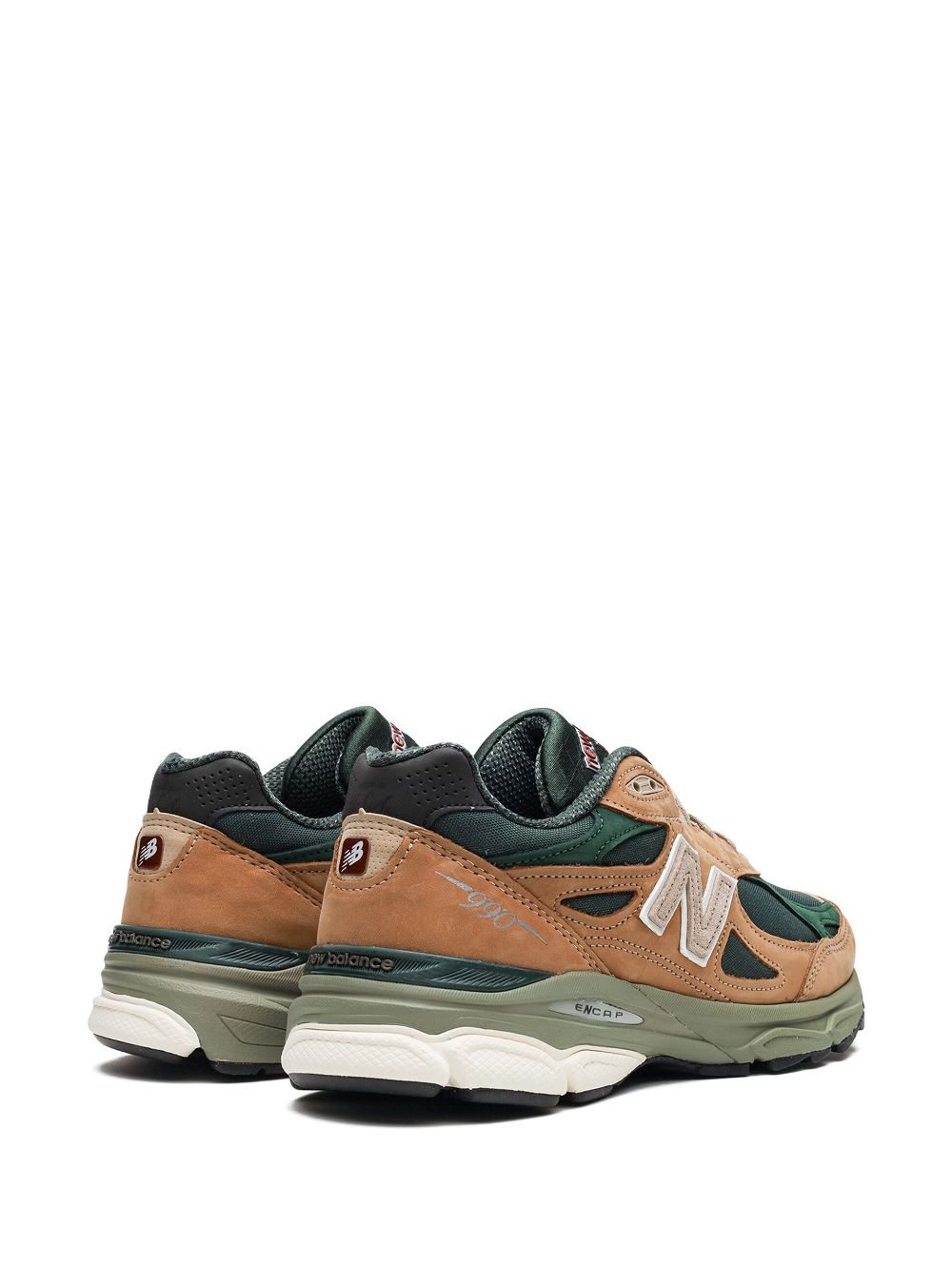 TB New Balance 990 v3 Made in USA “Tan Green” sneakers 