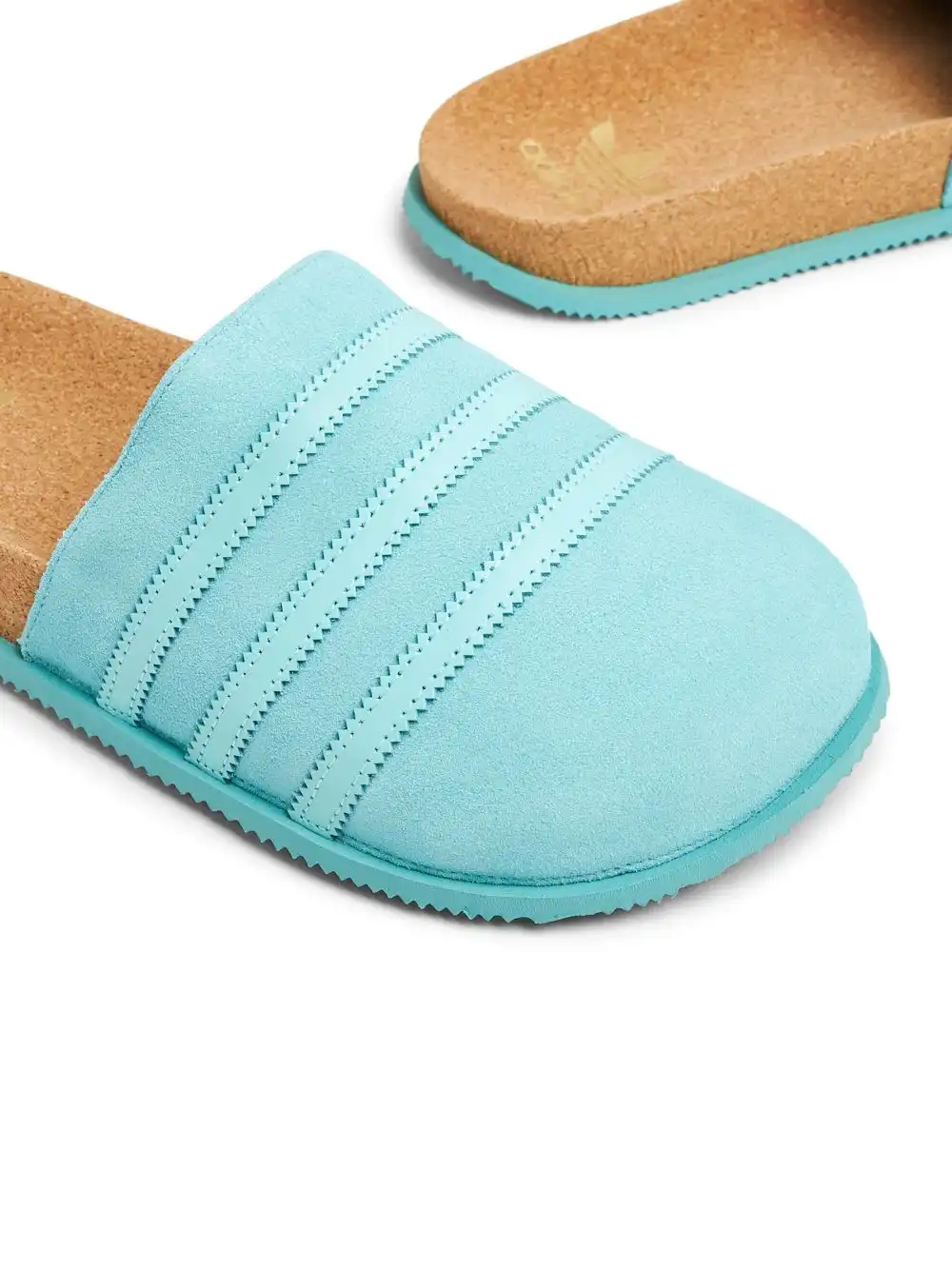 Cheap adidas round-toe slip-on slides 