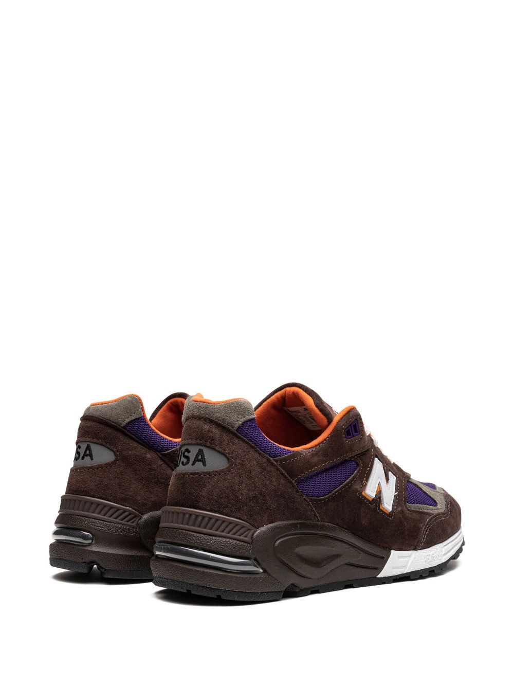 KICKWHO New Balance Made in USA 990v2 "Brown Orange Purple" sneakers 