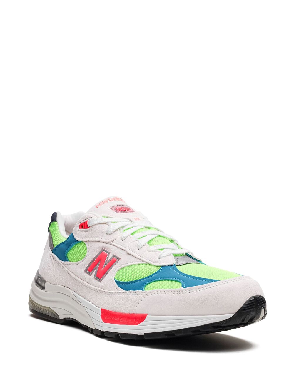 TB New Balance 992 "White Neon Cyan" sneakers 