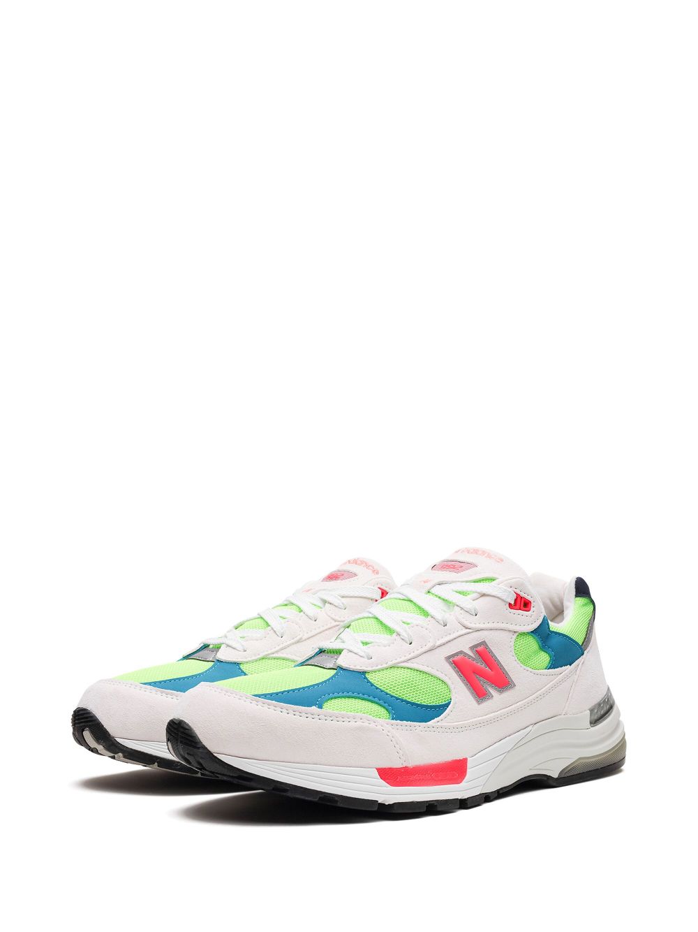 TB New Balance 992 "White Neon Cyan" sneakers 