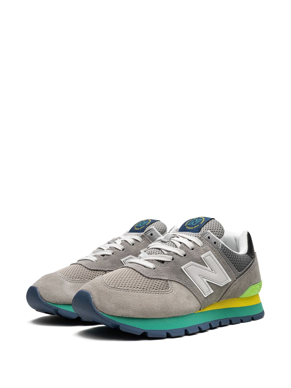 TB New Balance 574 Rugged "Marblehead Emerald Sky Wave" sneakers 