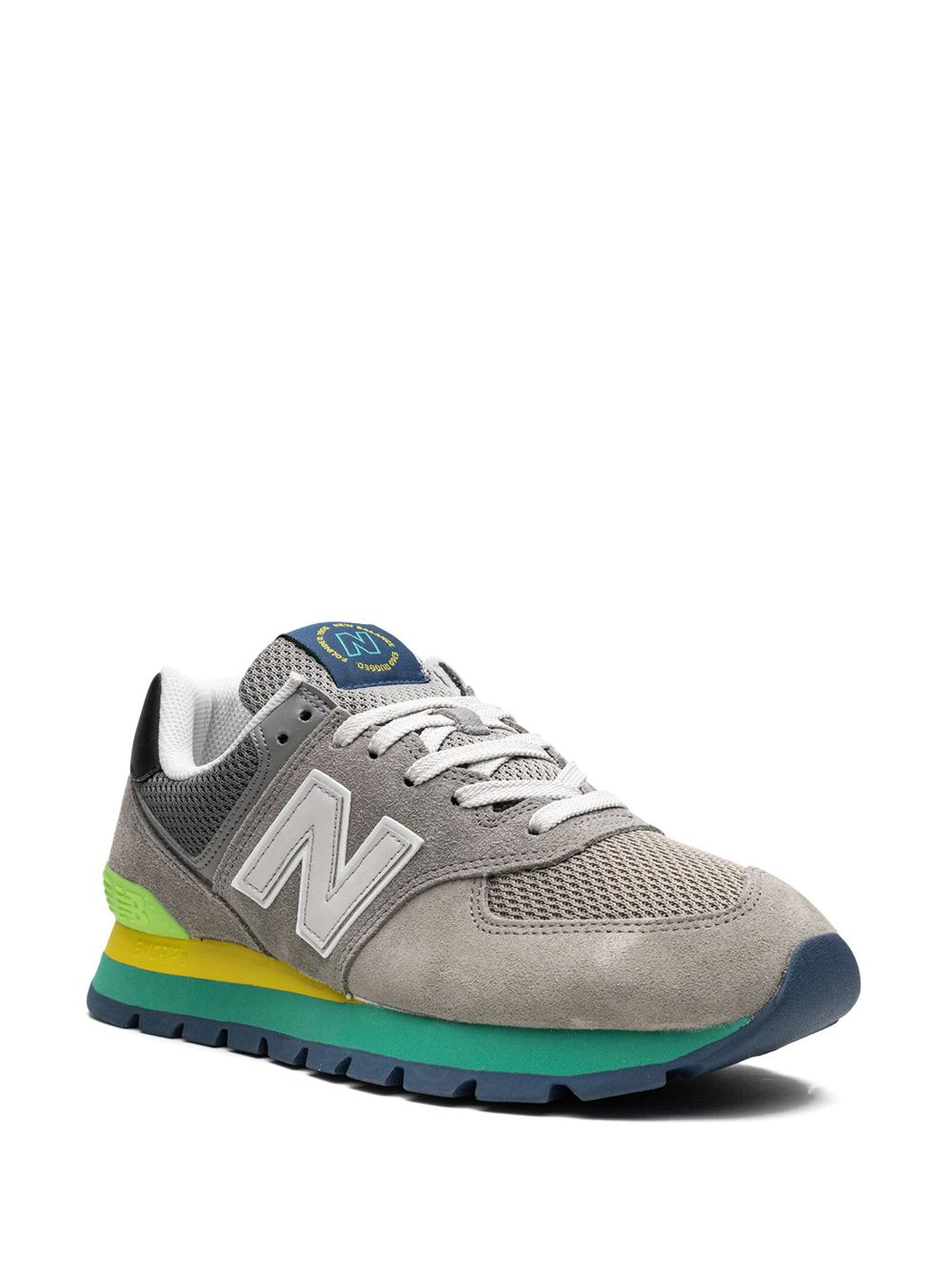 TB New Balance 574 Rugged "Marblehead Emerald Sky Wave" sneakers 