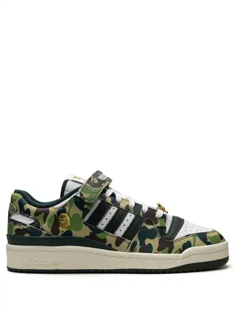 BK adidas x BAPE Forum 84 Low "30th Anniversary Green Camo" sneakers 