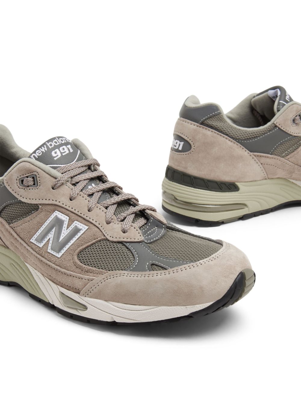 KICKWHO New Balance 991v1 logo-patch sneakers  