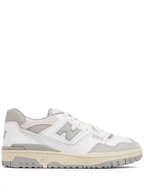 Husky New Balance 550 logo-embossed leather sneakers  