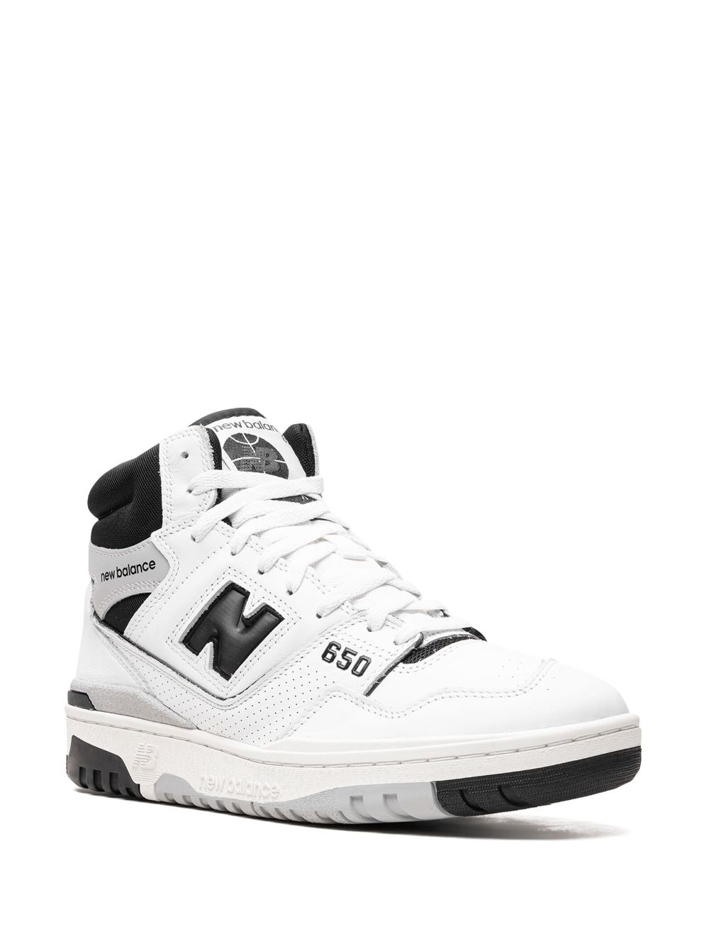 TB New Balance 650 "White Black" high-top sneakers 