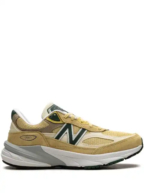 LY New Balance 990 "Pale Yellow Forest Green" sneakers 