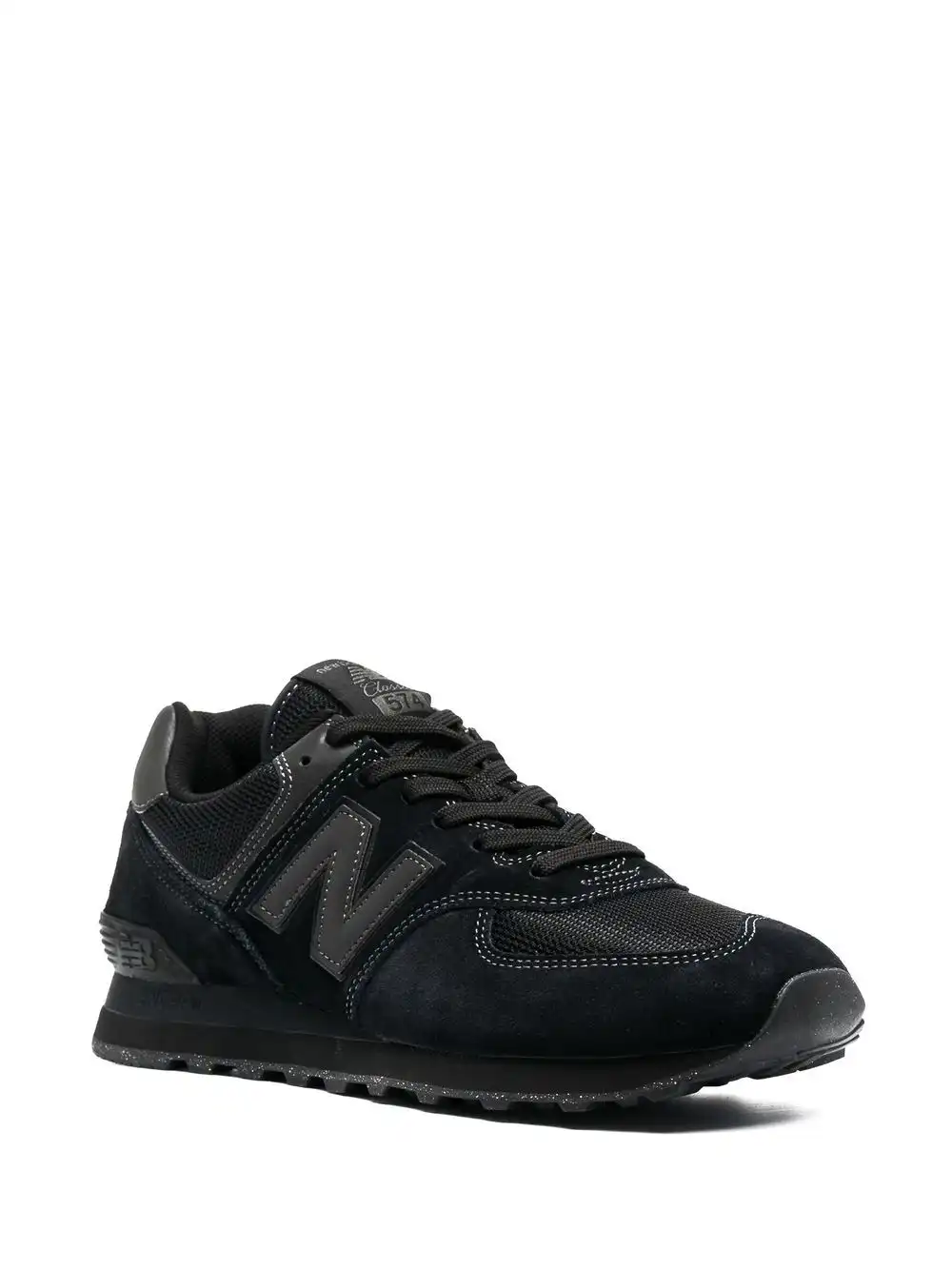 Rep LY New Balance 574 logo-patch lace-up sneakers 