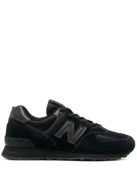 LUCY New Balance 574 logo-patch lace-up sneakers 