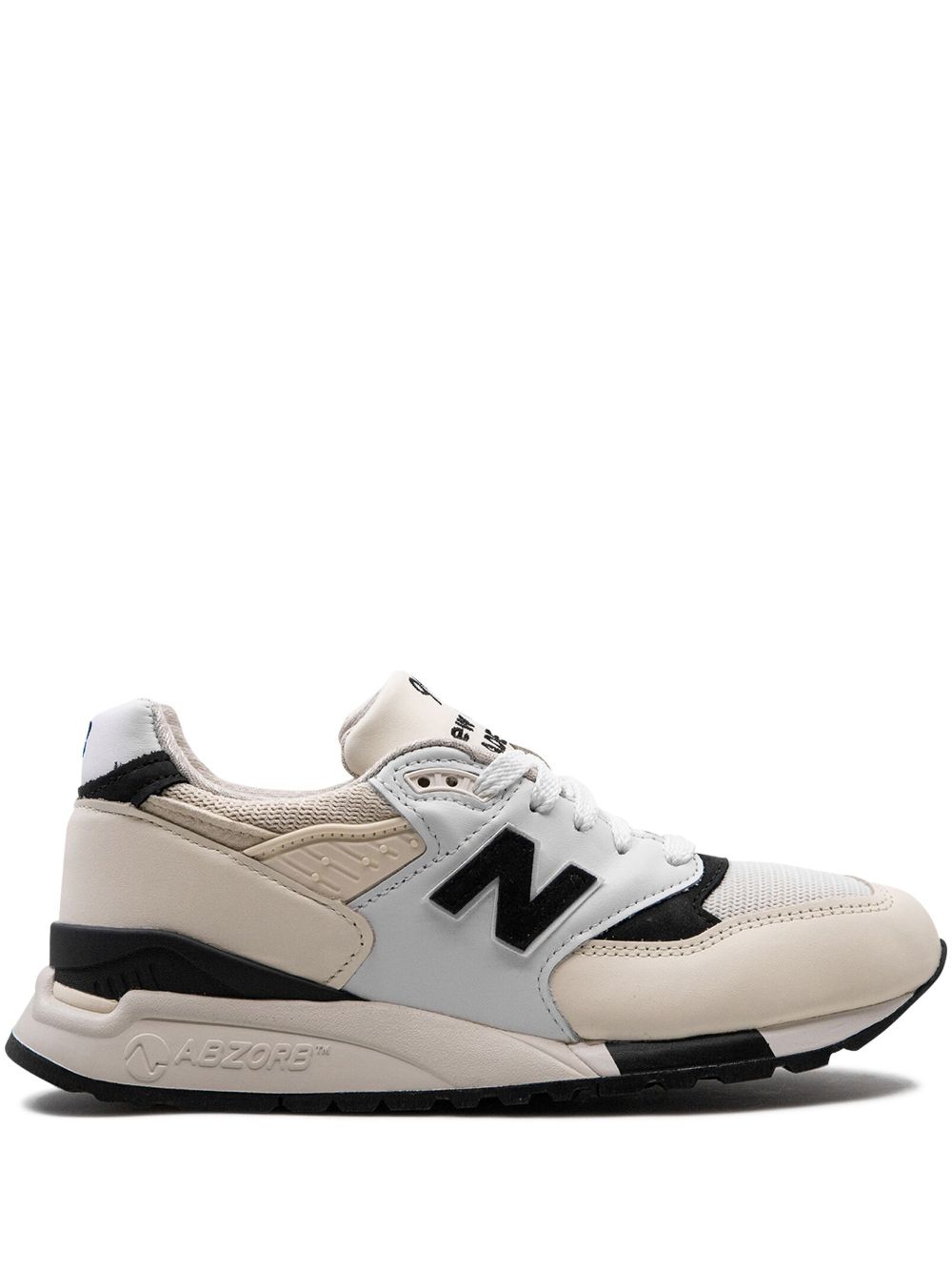 TB New Balance 998 Made in USA "White Black" sneakers 