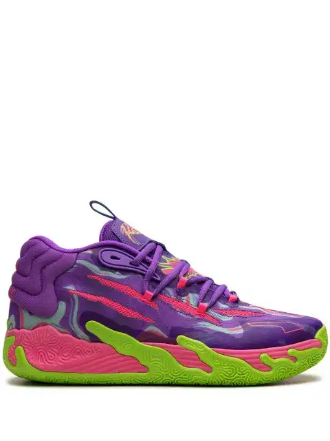 PUMA MB.03 Toxic "Purple Glimmer Green Gecko" sneakers 