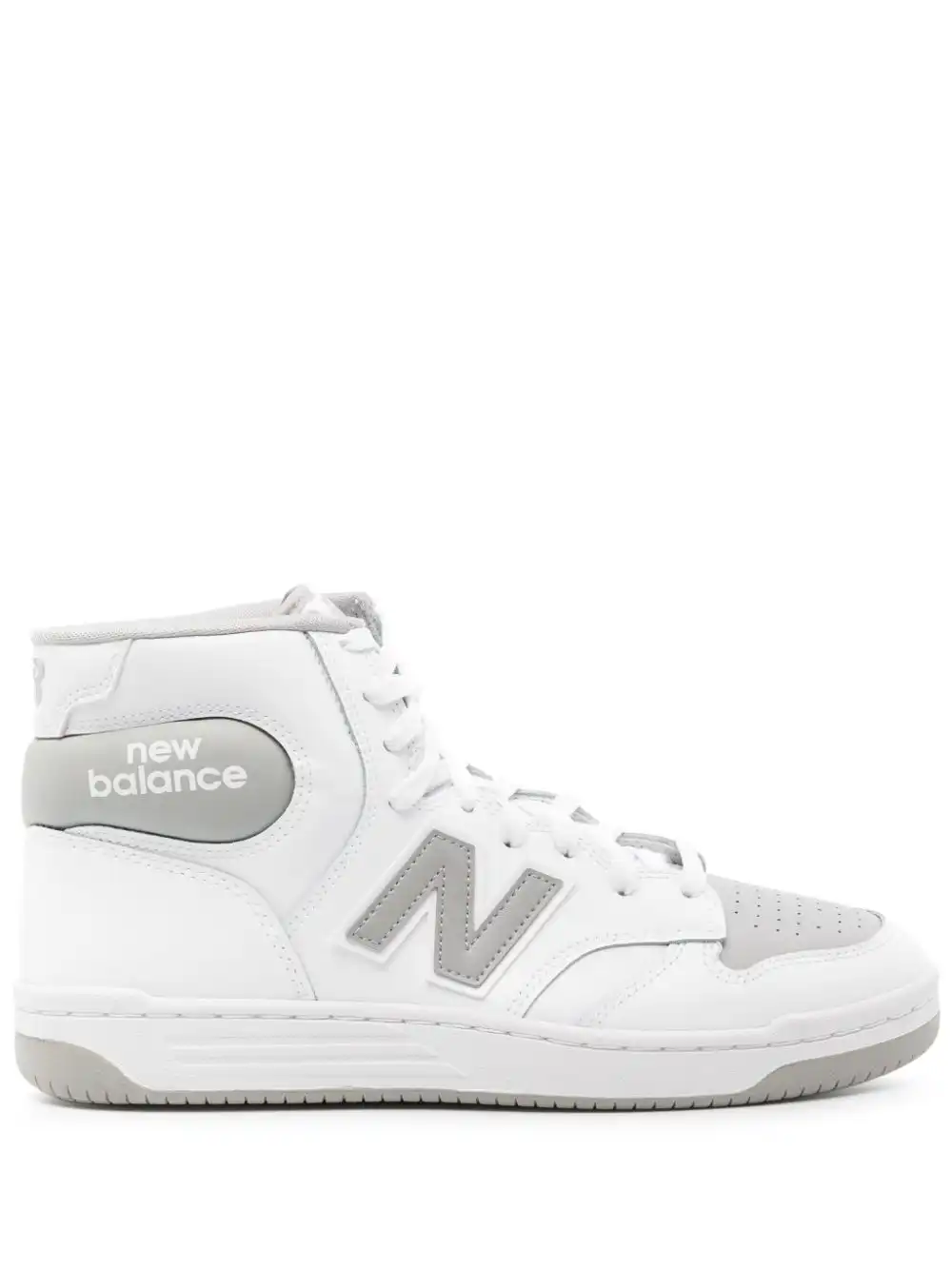 Rep LY New Balance logo-patch leather sneakers 