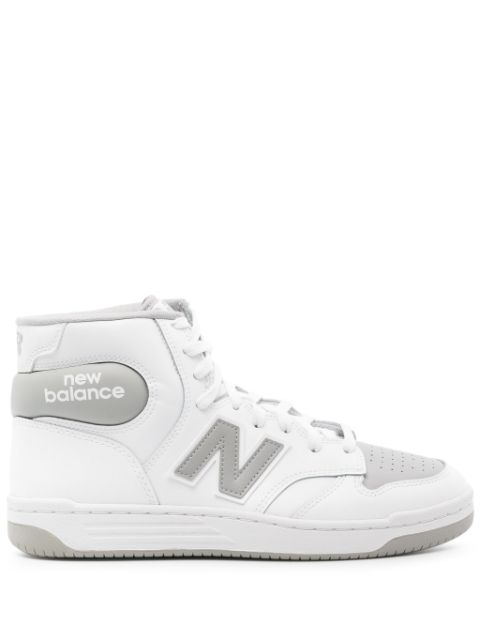 KICKWHO New Balance logo-patch leather sneakers 