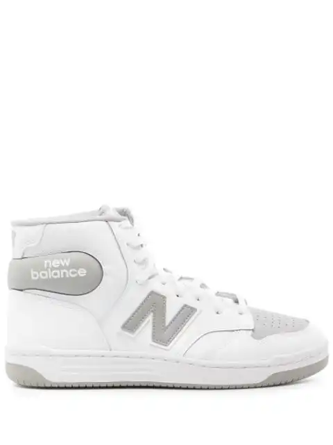 LUCY New Balance logo-patch leather sneakers 